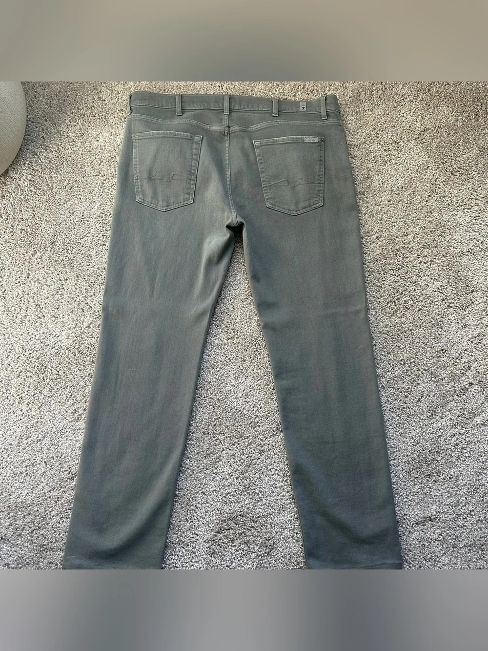 7 For All Mankind Men's Slimmy Luxe Performance Premium Denim Gray Size 38